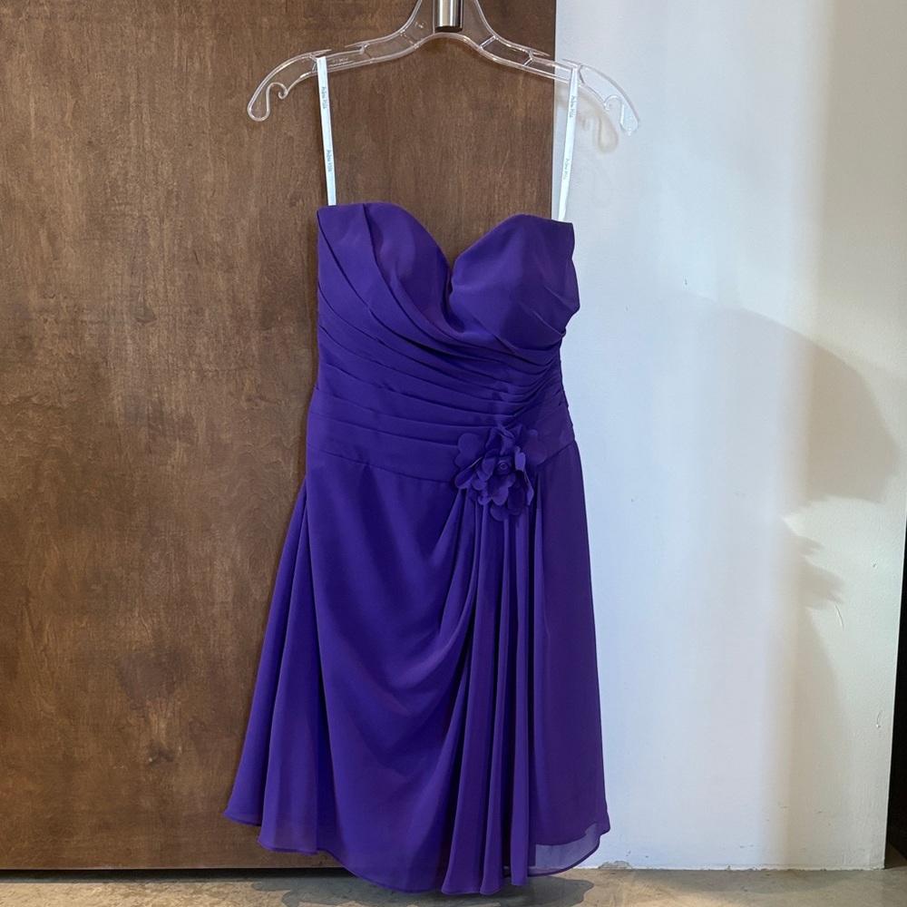 Chic Strapless Purple Dress